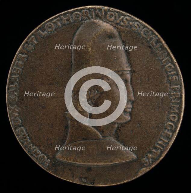 Jean d'Anjou, 1426-1470, Duke of Calabria and Lorraine [obverse], 1464. Creator: Francesco Laurana.