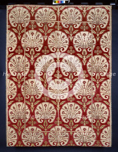 Ottoman velvet with carnations, c1600. Artist: Unknown.