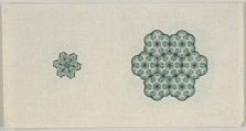 Banknote motif: two six-lobed lathe work ornaments, ca. 1824-42. Creator: Durand, Perkins & Co.