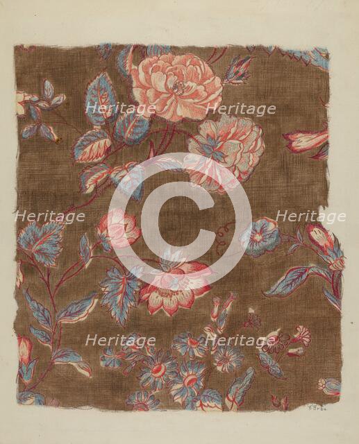 Printed Calico, c. 1937. Creator: Arelia Arbo.
