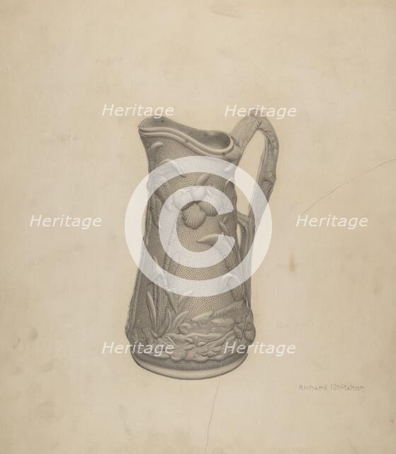 Parian Ware Syrup Pitcher, 1935/1942. Creator: Richard Whitaker.