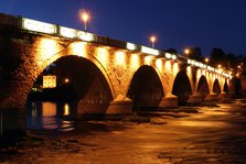 Old Bridge at night, Perth, Scotland.