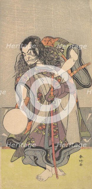 The First Nakamura Nakazo as a Samurai, ca. 1780. Creator: Katsukawa Shunko.