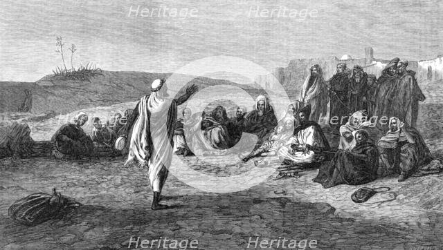 "The Arab Storyteller", by J. E. Hodgson, in the Exhibition of the Royal Academy, 1869.  Creator: Horace Harral.