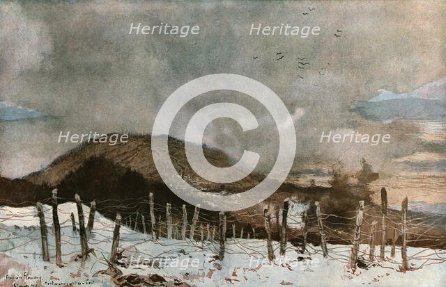 'L'Hartmannswillerkopf 18 janvier 1916', 1916. Creator: Francois Flameng.