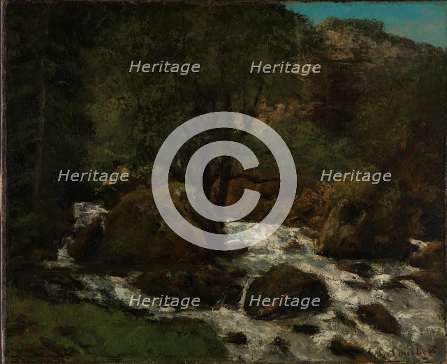 Forest Stream, Jura, 1860s. Creator: Courbet, Gustave (1819-1877).