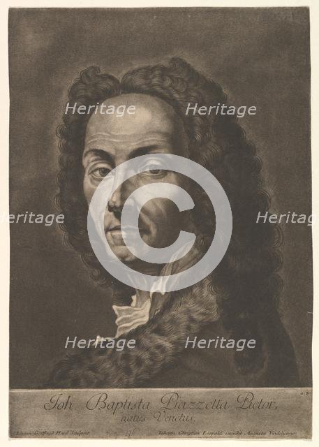 Portrait of Giovanni Battista Piazzetta, early 18th century. Creator: Johann Gottfried Haid.