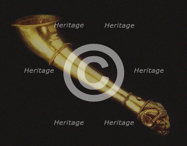 Rhyton (Drinking Horn) Terminating in a Ram's Head, Mid of the 5th cen. BC. Creator: Scythian Art.