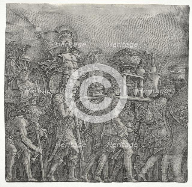 The Triumphs of Caesar: The Corselet Bearers, c. 1495. Creator: Andrea Mantegna (Italian, 1431-1506), school of ; the so-called Premier Engraver (Italian), probably by.