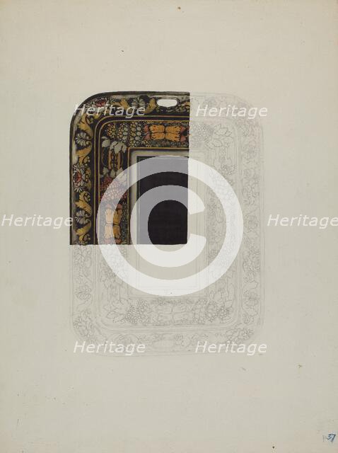 Toleware Tray, c. 1941. Creator: Alice Cosgrove.