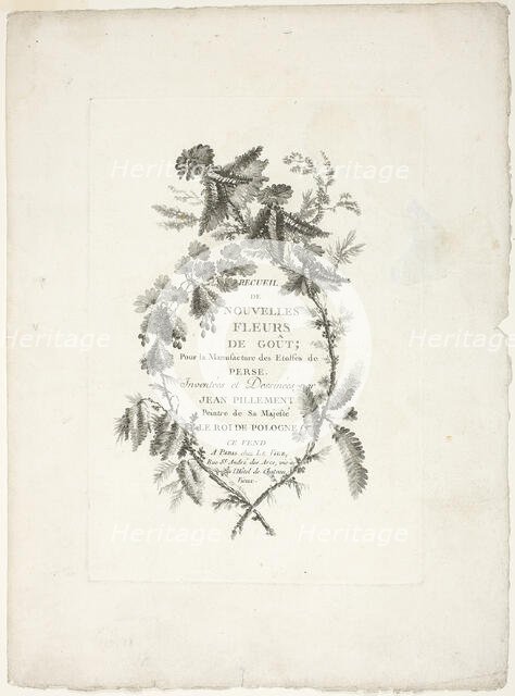 Cover for Collection of New Flowers of Taste for the Manufacture of Persian Cloth..., 1765/70. Creator: Johann Heinrich Hess.