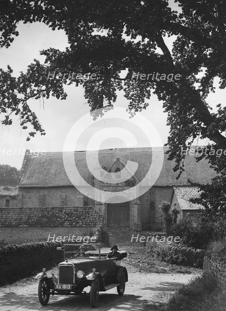 Overland 13.9 hp tourer, Abbotsbury, Dorset, 1930s.  Artist: Bill Brunell.