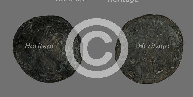 Sestertius (Coin) Portraying Philip the Arab, 246. Creator: Unknown.