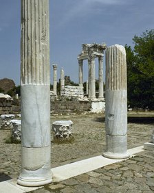 The Temple of Trajan on the Upper Acropolis, Pergamon, Aeolis, Anatolia, Turkey, 1999. Creator: Unknown.
