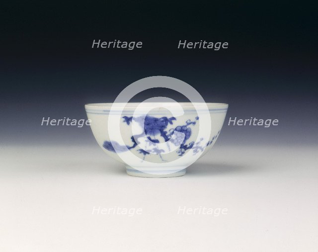 Blue and white bowl, Ming dynasty, Tianqi period, China, 1621-1627. Artist: Unknown