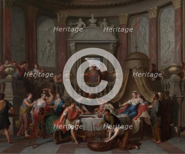 The Banquet of Cleopatra, late 17th-early 18th century. Creator: Gerard Hoet.