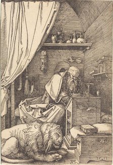Saint Jerome in His Cell, 1511. Creator: Albrecht Durer.