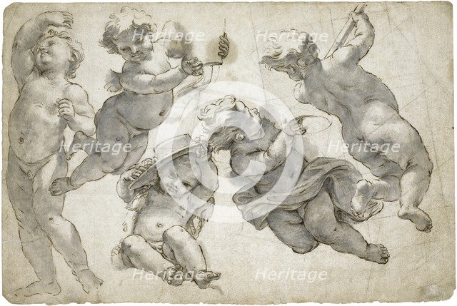 Five flying putti.