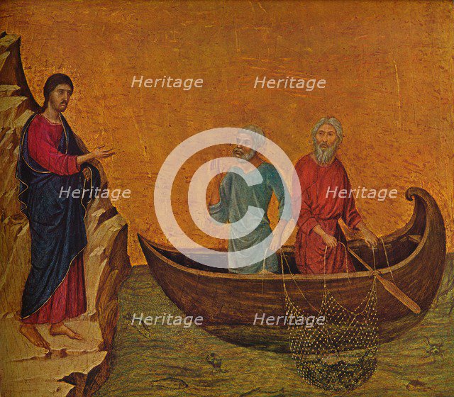 'The Calling of the Apostles Peter and Andrew', 1308-1311. Artist: Duccio di Buoninsegna.