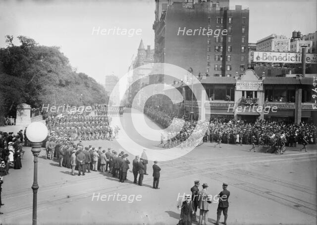 Parade, Columbus Circle, between c1910 and c1915. Creator: Bain News Service.