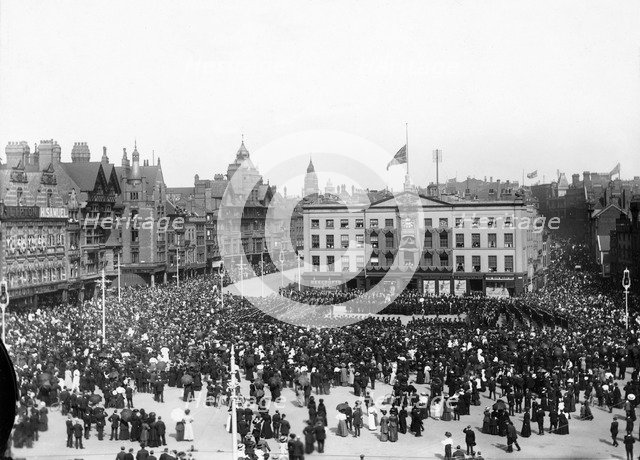 Memorial Service for Queen Victoria, Nottingham, Nottinghamshire, 1901. Artist: Unknown