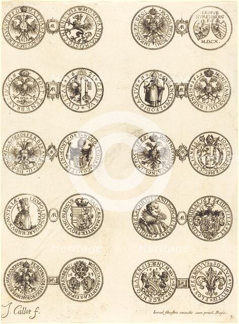 Coins [plate 3]. Creator: Jacques Callot.