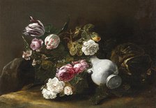 Still Life of Flowers and an Overturned Jug,  c.1659. Creator: Jan Fyt.