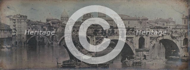 Ponte Rotto (Pons Aemilius), Rome, 1842. Creator: Joseph Philibert Girault De Prangey.