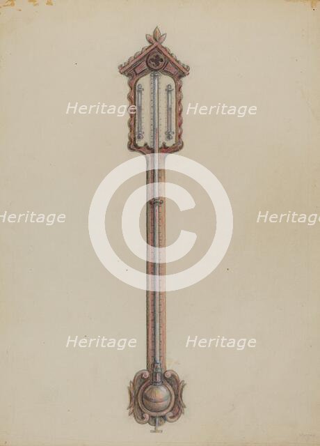 Thermometer, c. 1936. Creator: Franklin C. Moyan.
