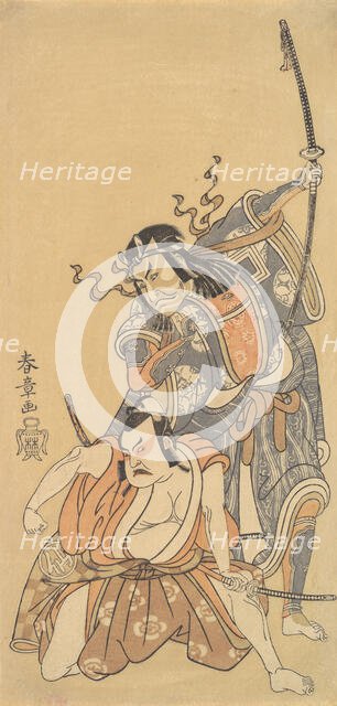 Scene from the Drama "Soga Moyo Aigo no Wakamatsu", dated 1769. Creator: Shunsho.