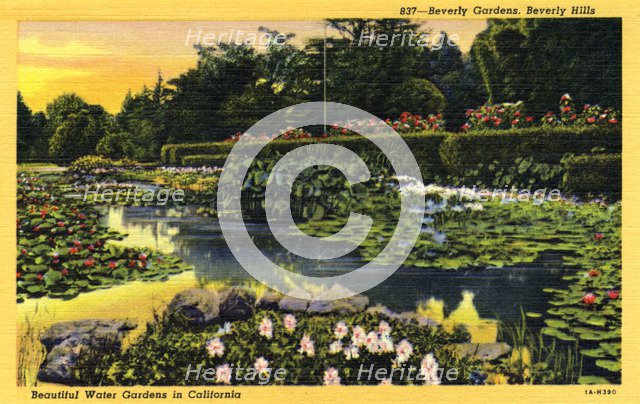 Beverly Gardens, Beverly Hills, California, USA, 1931. Artist: Unknown