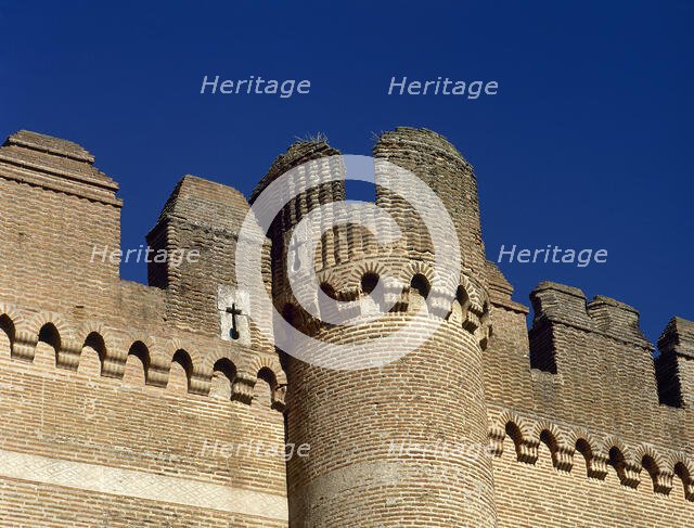 Exterior, Coca Castle, Coca, Segovia, Spain, 15th century (2003).  Creator: LTL.