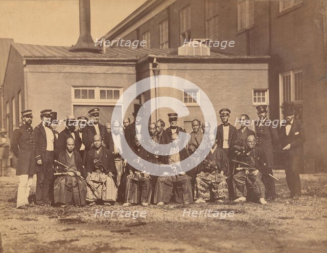 [Japanese Embassy, Navy Yard, Washington, DC], 1860. Creator: Mathew Brady.