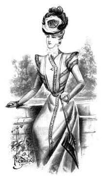 Ladies' Page: a morning gown of cashmere, 1898. Creator: Picador.