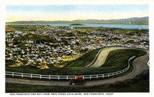 San Francisco from Twin Peaks Auto Drive, San Francisco, California, USA, 1921. Artist: Unknown