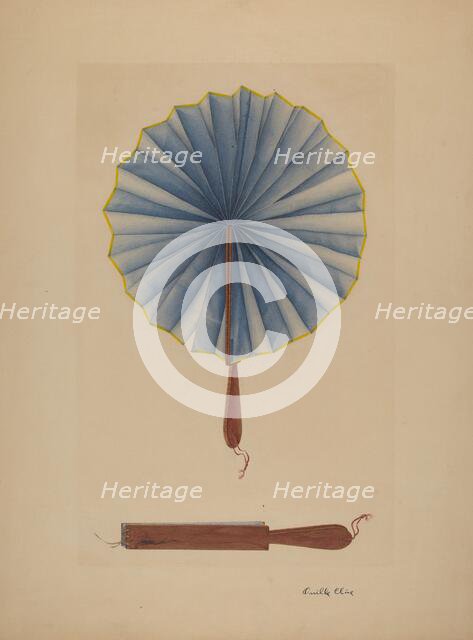 Fan, c. 1941. Creator: Orville Cline.