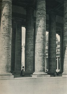 Part of the colonnade at St Peter's Square, Rome, Italy, c1926 (1927). Artist: Eugen Poppel.