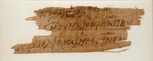 Papyrus Fragment of a List of Furniture, Coptic, 7th century. Creator: Unknown.