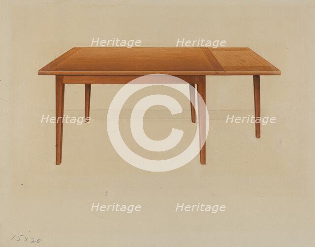 Table, c. 1937. Creator: Anne Ger.