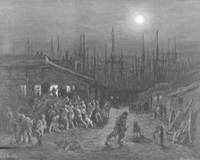 'The Docks - Night Scene', London, 1872. Artist: Gustave Doré