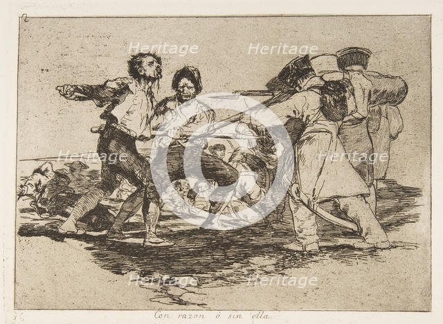 Plate 2 from 'The Disasters of War' (Los Desastres de la Guerra): 'Rightl..., 1810 (published 1863). Creator: Francisco Goya.
