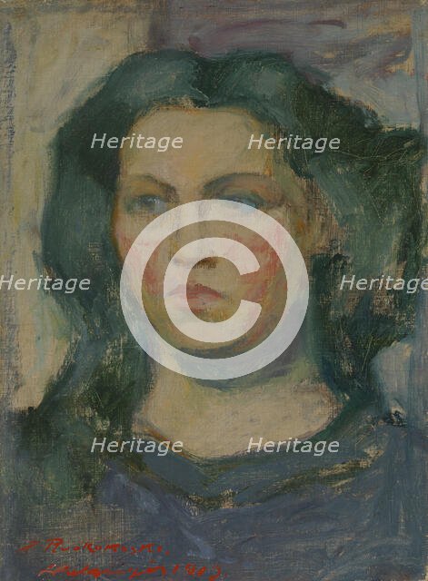 Portrait of Alma Rydeng (later Lönnberg), 1913. Creator: Jalmari Ruokokoski.