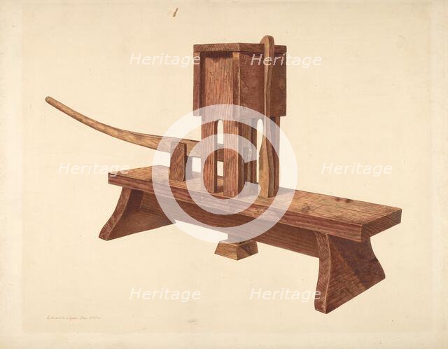 Butter Mold, c. 1940. Creator: Edward L Loper.