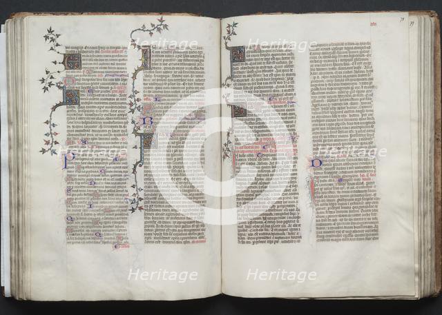 The Gotha Missal: Fol. 78r, Text, c. 1375. Creator: Master of the Boqueteaux (French); Workshop, and.