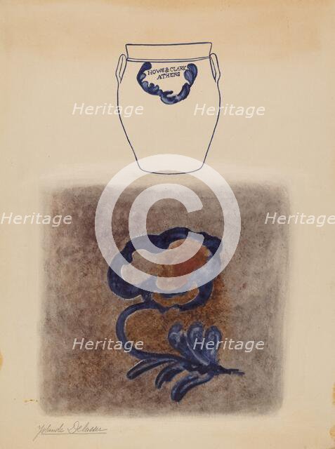 Crock, c. 1938. Creator: Yolande Delasser.