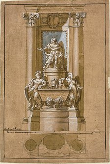 Project for the Tomb of James III, the Old Pretender, c.1766. Creator: Pietro Bracci.