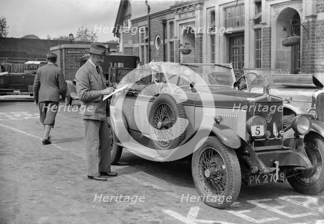 MG 14/40 of DC Collins taking part in the North West London Motor Club Trial, 1 June 1929. Artist: Bill Brunell.