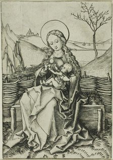 The Madonna and Child on a Grassy Bench, n.d. Creator: Martin Schongauer.