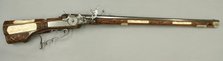 Wheellock Rifle Made for Emperor Leopold I, German, Schwäbisch Gmünd, ca. 1685. Creator: Johann Michael Maucher.