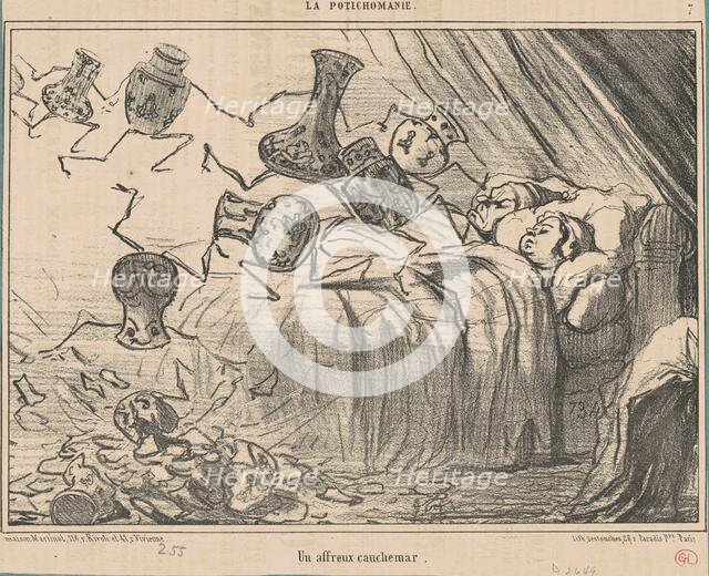 Un affreux cauchemar, 19th century. Creator: Honore Daumier.